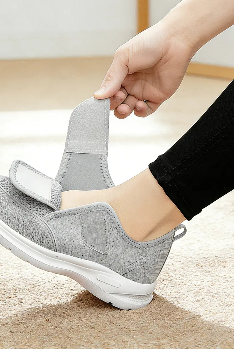 Buty ortopedyczne szeroka stopa regulowany pasek antypoślizgowe