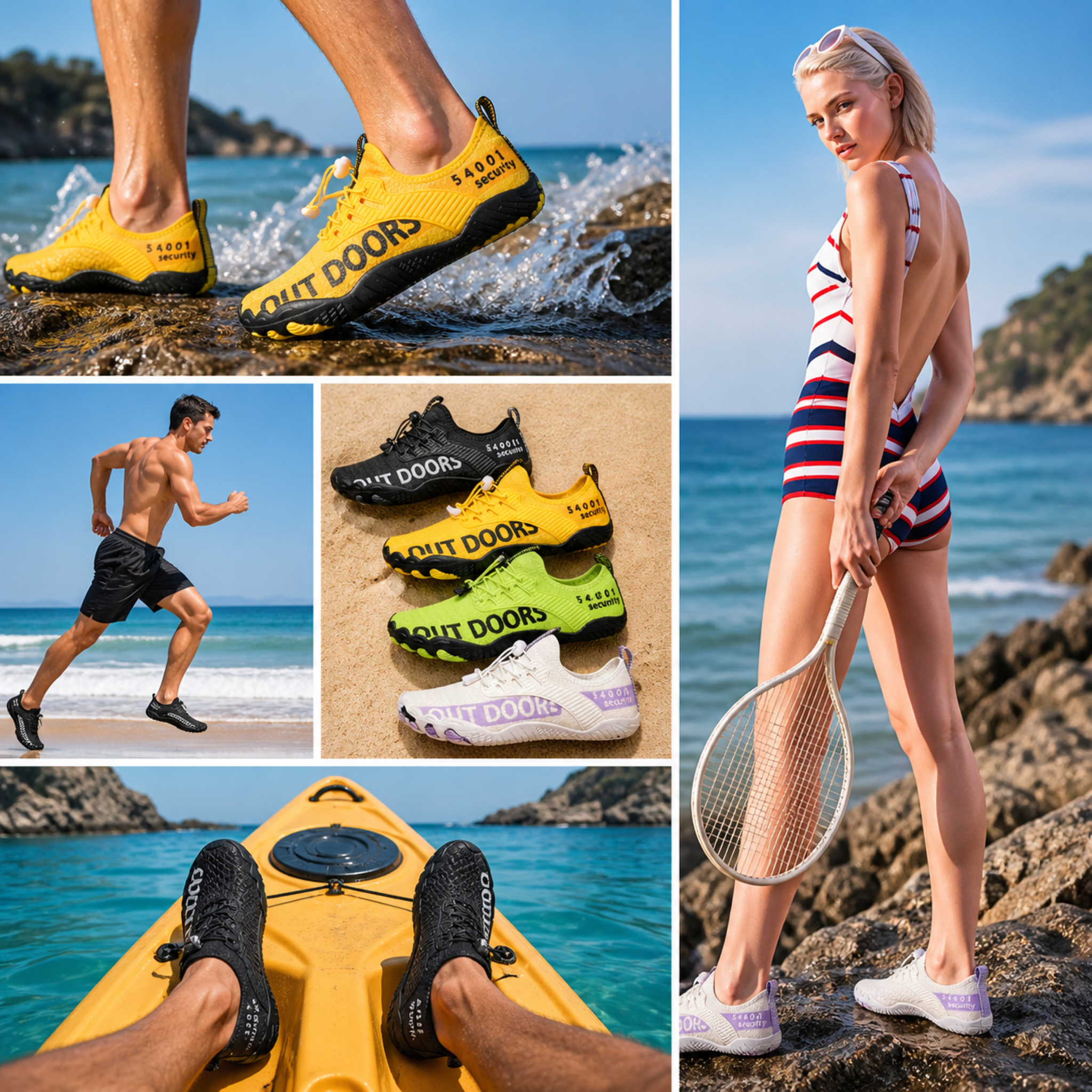 Buty wodne barfuß | Szybkoschnące, antypoślizgowe