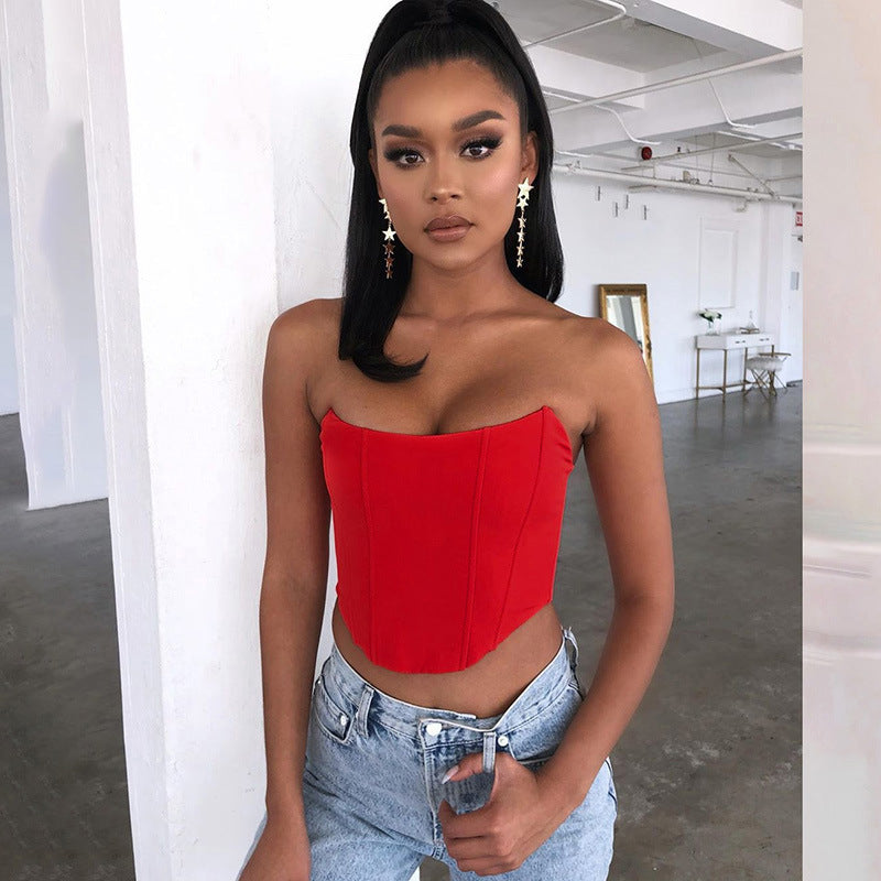 Damski top corsetu | Bez ramiączek, modelujący top bandeau