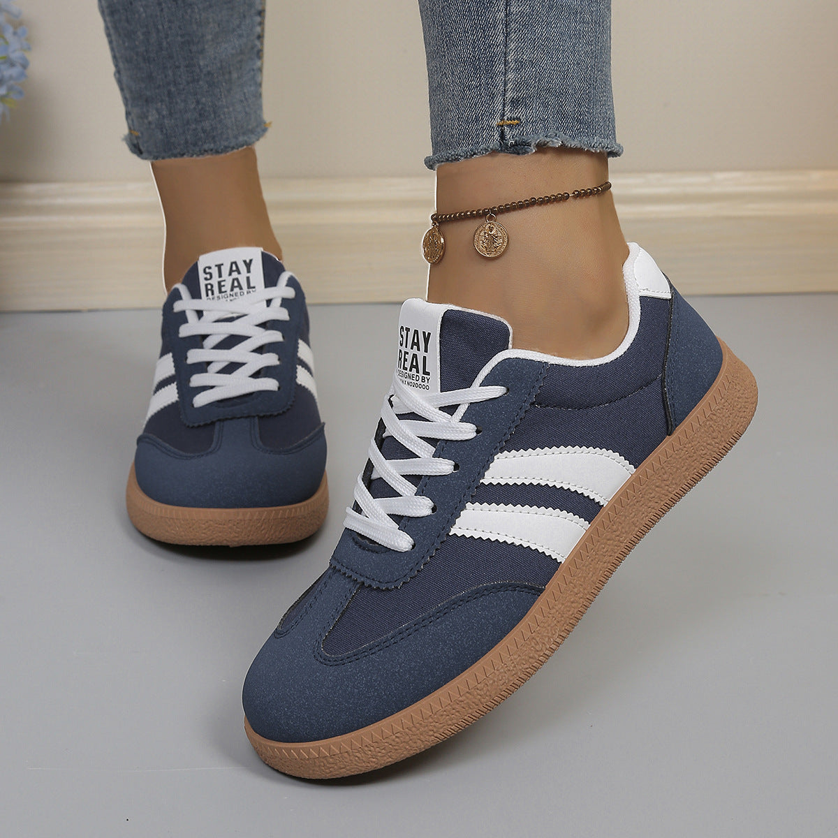 Damskie Sneakersy | Sportowy Design z Amortyzacją | Zielone, Czarno-Białe, Niebieskie