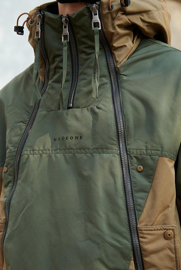 Kurtka przeciwdeszczowa | Techwear, Wodoodporna, Bloki Kolorów