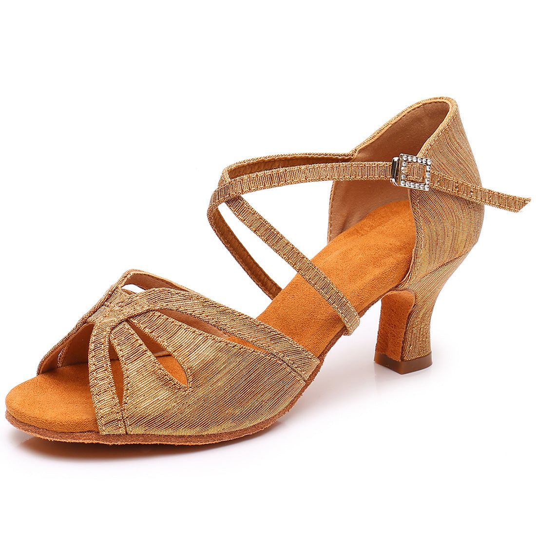 Buty do tańca łaciańskiego damskie | Średni obcas, miękka podeszwa | Ballroom