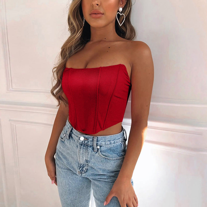 Damski top corsetu | Bez ramiączek, modelujący top bandeau