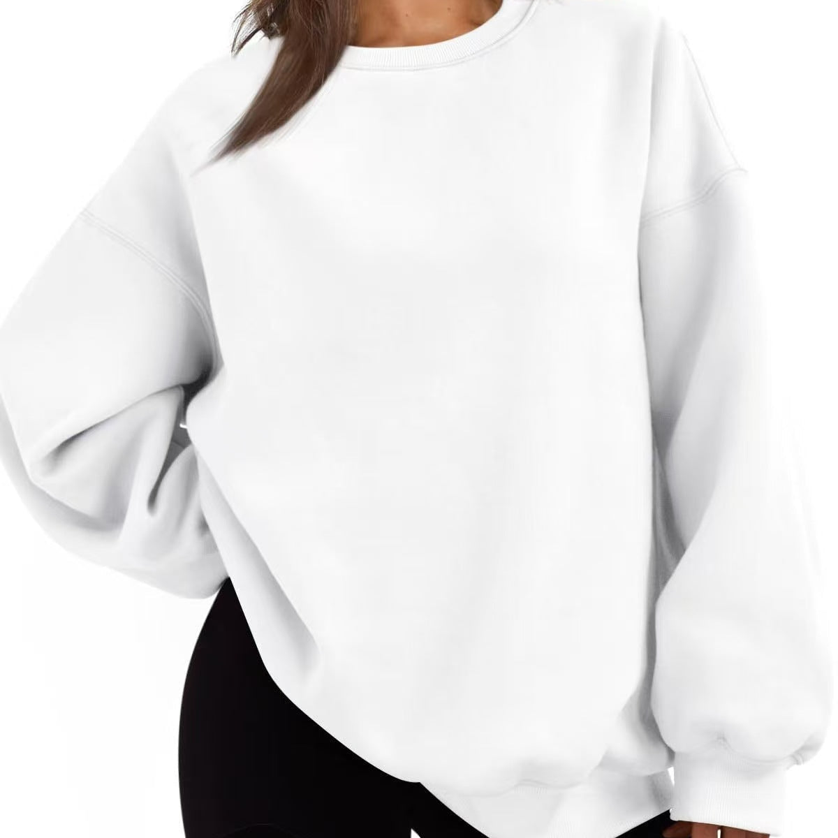 Damski sweter | Oversizowy, luźny krój | Bawełna