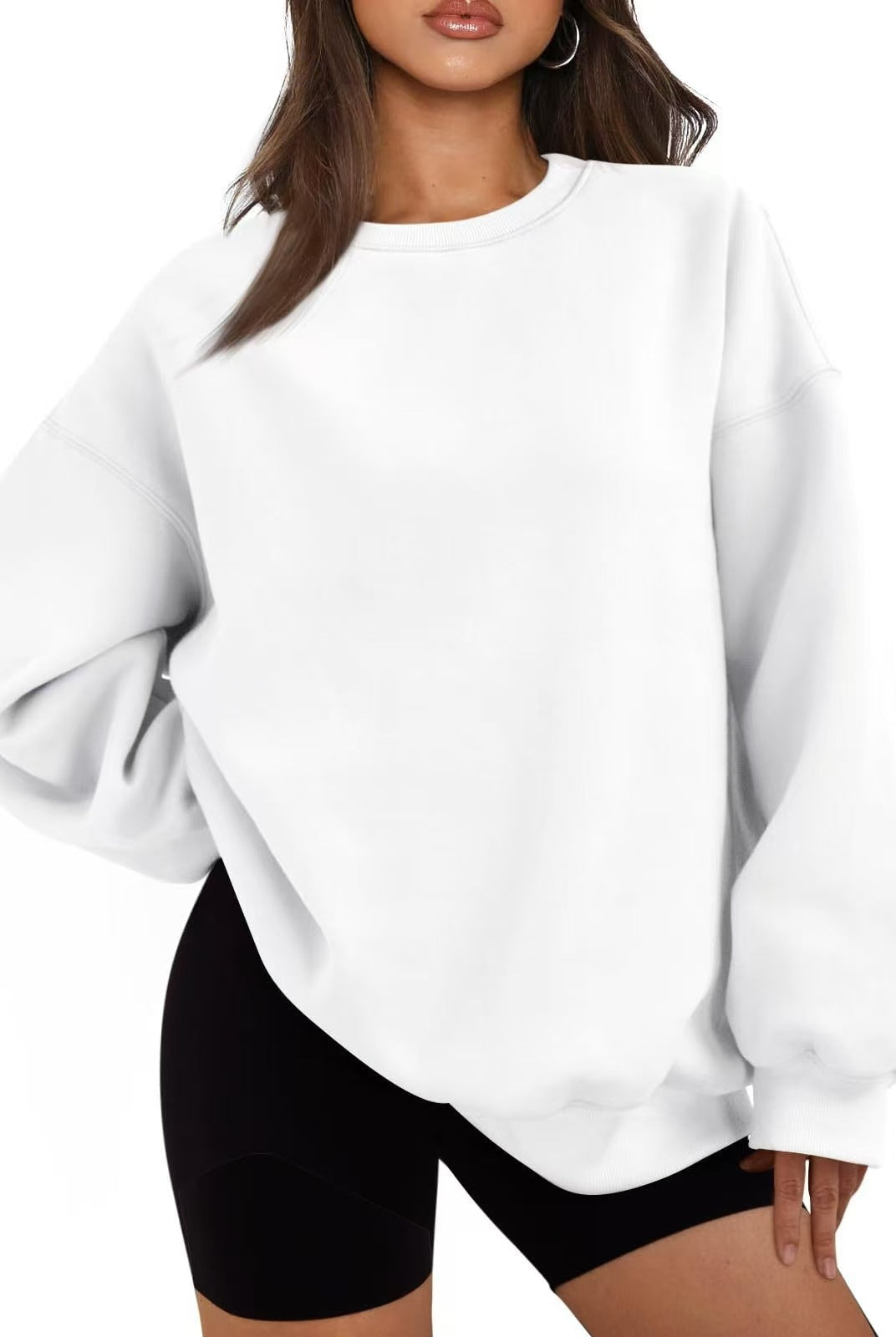 Damski sweter | Oversizowy, luźny krój | Bawełna