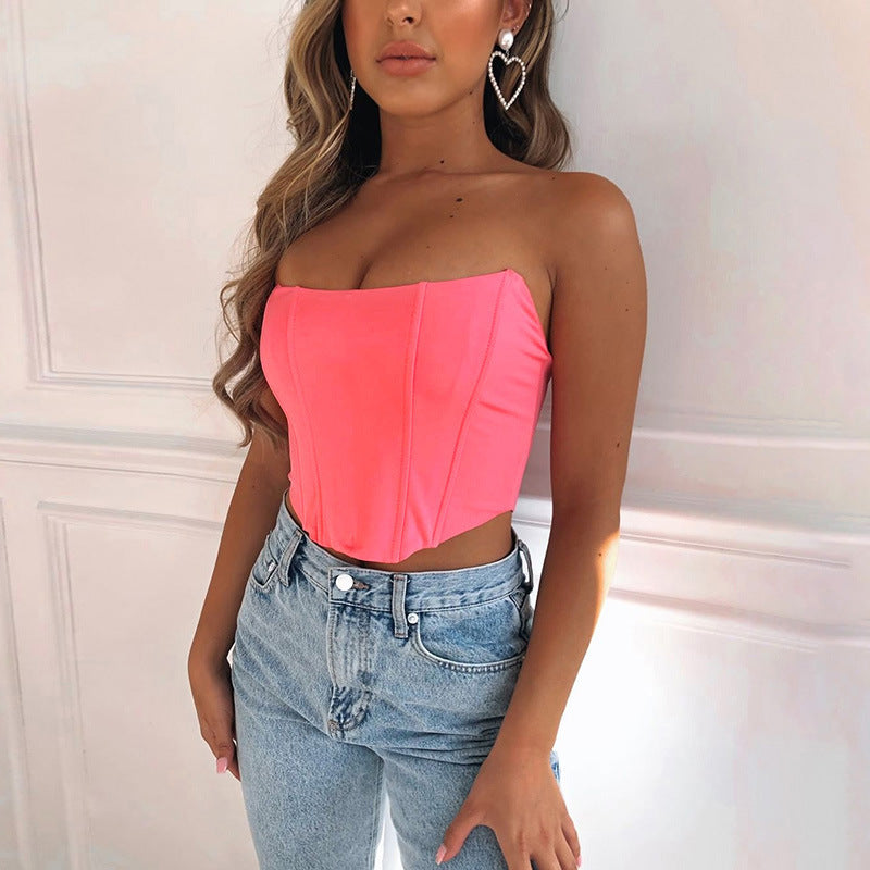 Damski top corsetu | Bez ramiączek, modelujący top bandeau