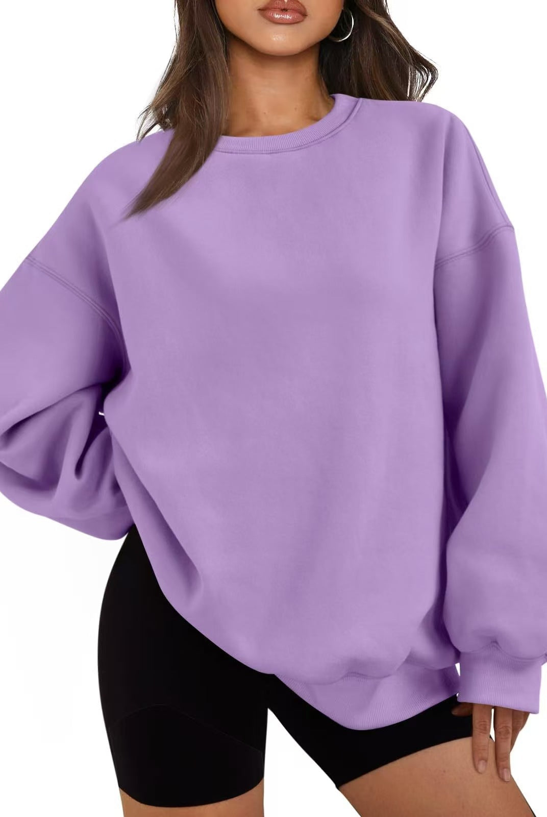 Damski sweter | Oversizowy, luźny krój | Bawełna