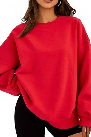 Damski sweter | Oversizowy, luźny krój | Bawełna