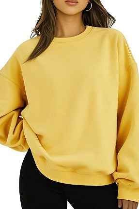 Damski sweter | Oversizowy, luźny krój | Bawełna