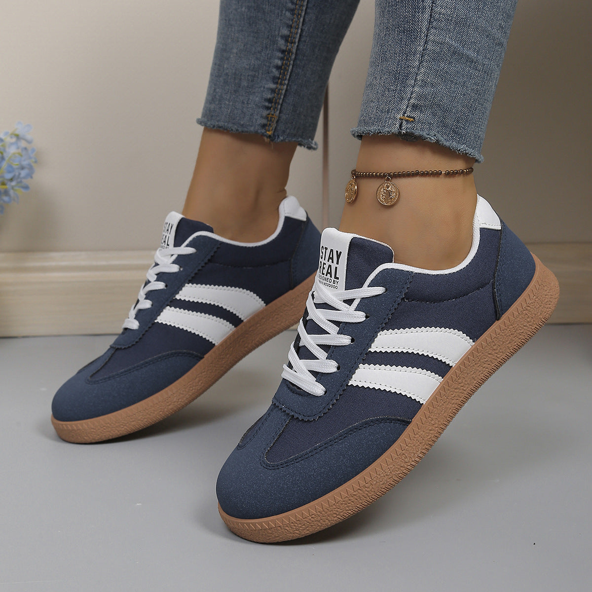 Damskie Sneakersy | Sportowy Design z Amortyzacją | Zielone, Czarno-Białe, Niebieskie