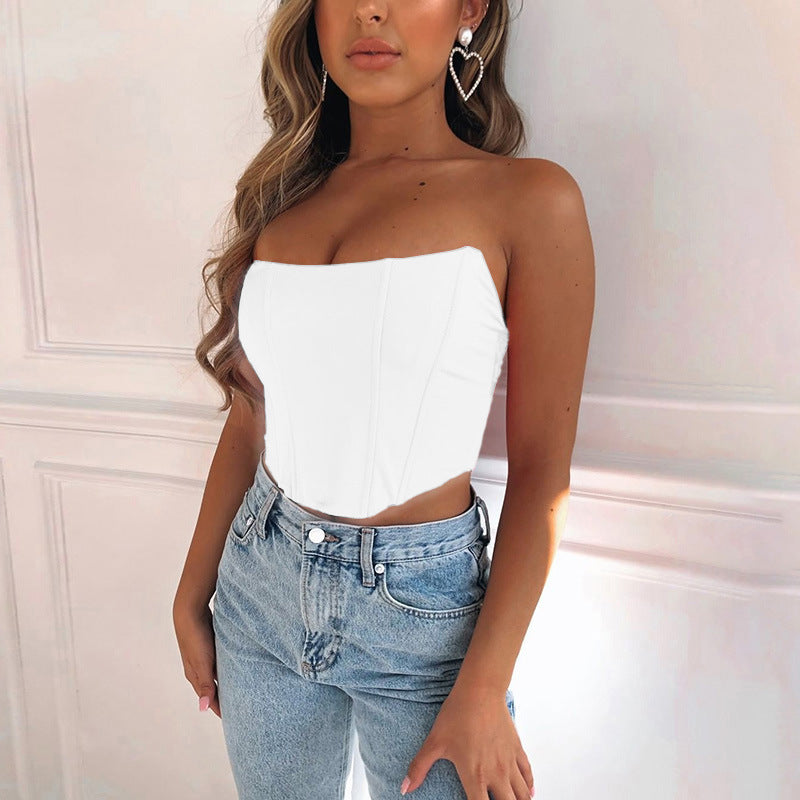 Damski top corsetu | Bez ramiączek, modelujący top bandeau