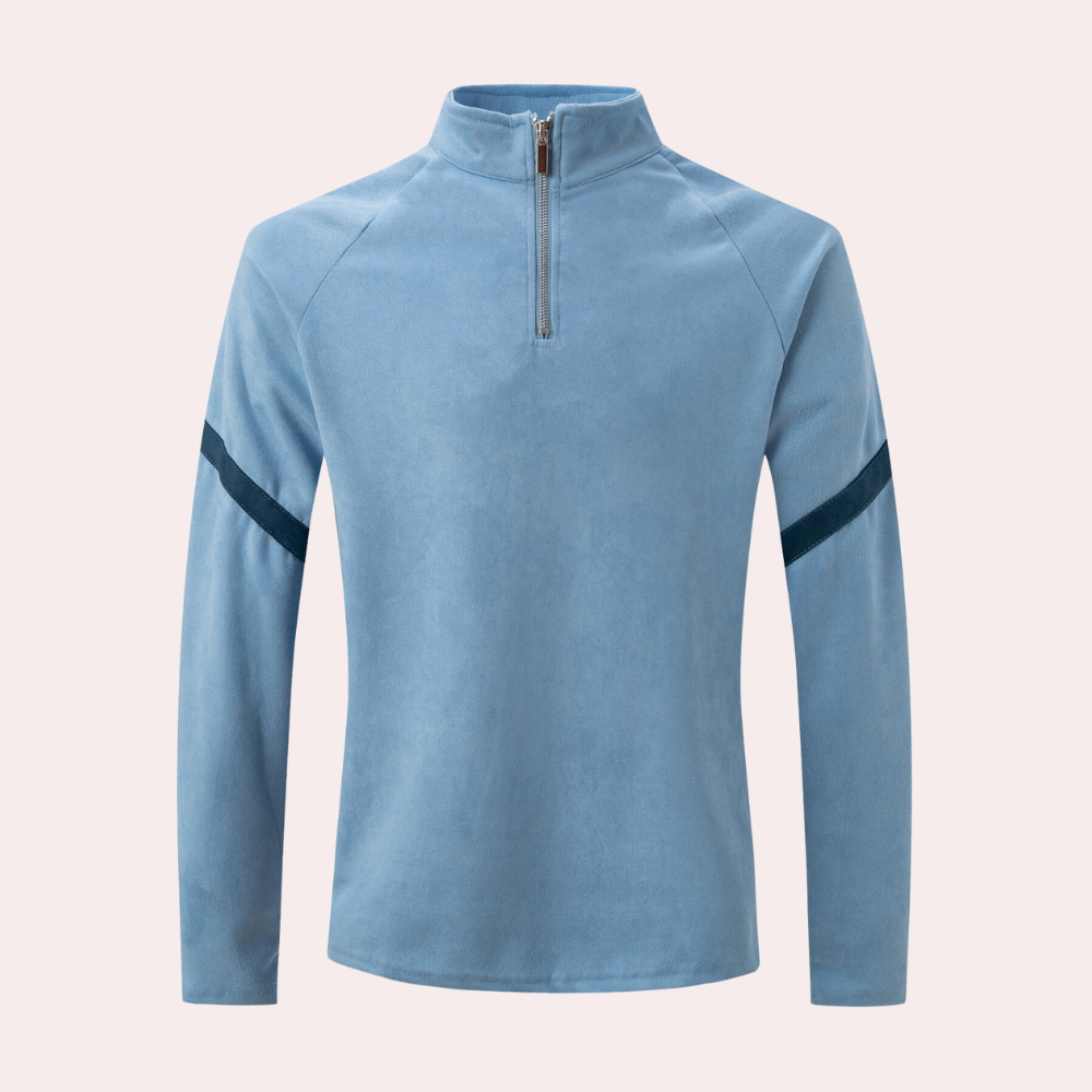 Elegancki męski sweter - mieszanka wełny - klasyczny krój