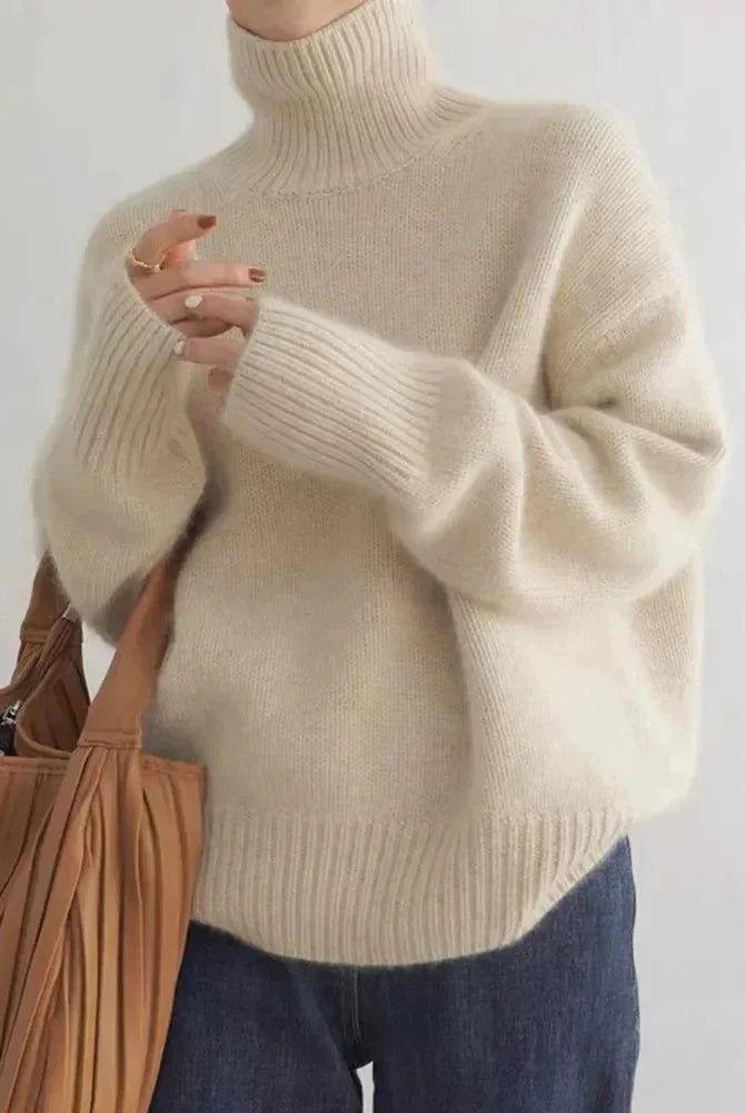 Damski sweter | Ciepły, miękki | Rozluźniony krój