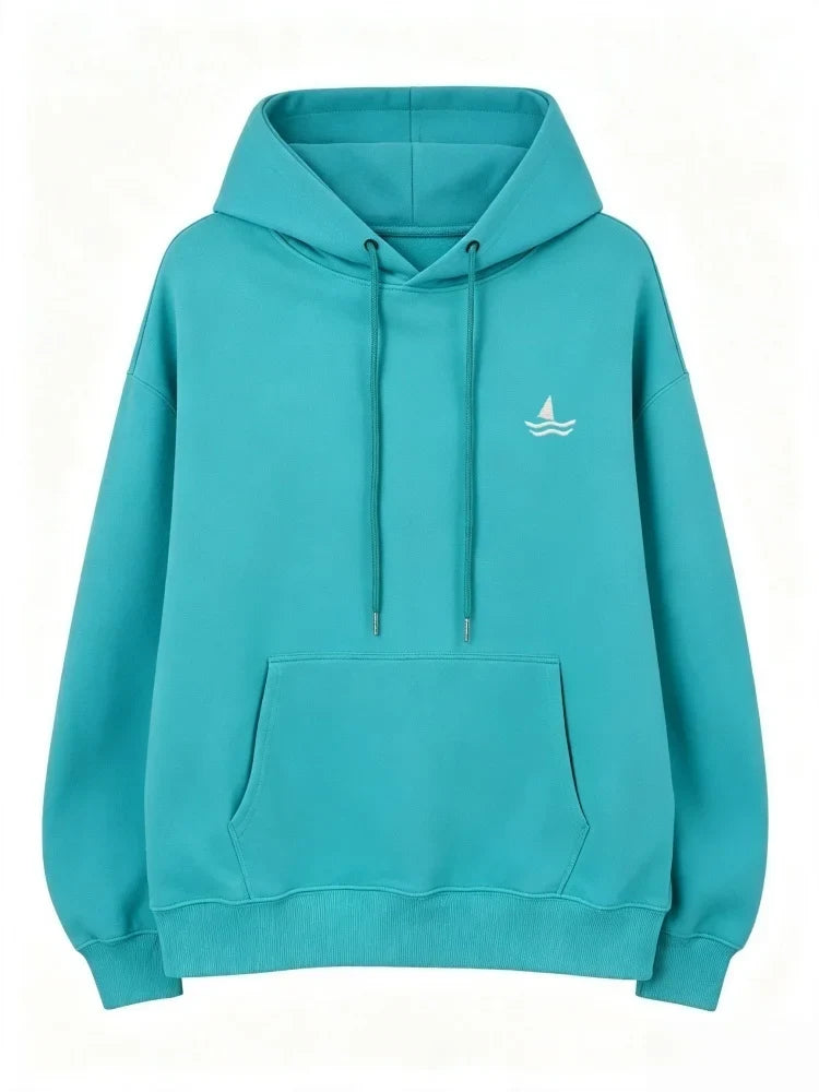 Bluza Damska Oversize Męska Uniseks Kaptur Haft