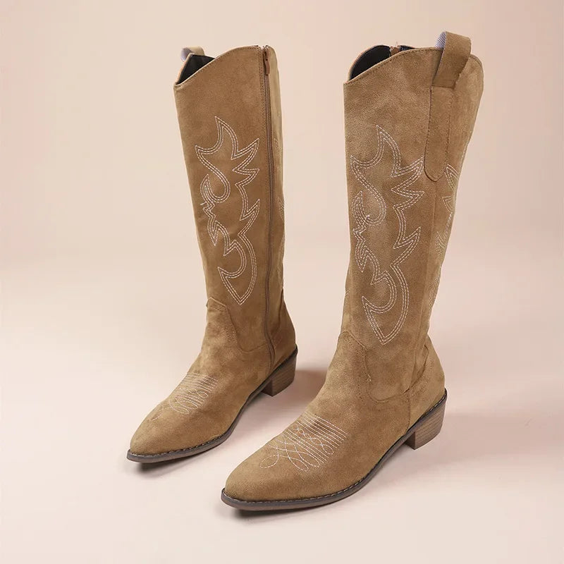 Kowbojskie Buty Damskie | Zachodnia Stylistyka, Niska Obcasa