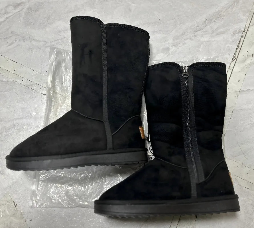 Buty zimowe damskie | Wysokie, wodoodporne, futro