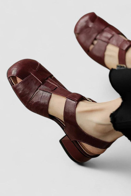 Buty Mary Jane | Gruba Pięta, Kwadratowy Nos | Ortopedyczne