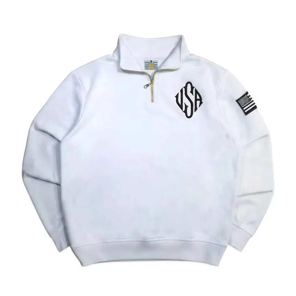 Męska bluza z kapturem na zamek bawełniana w stylu retro streetwear