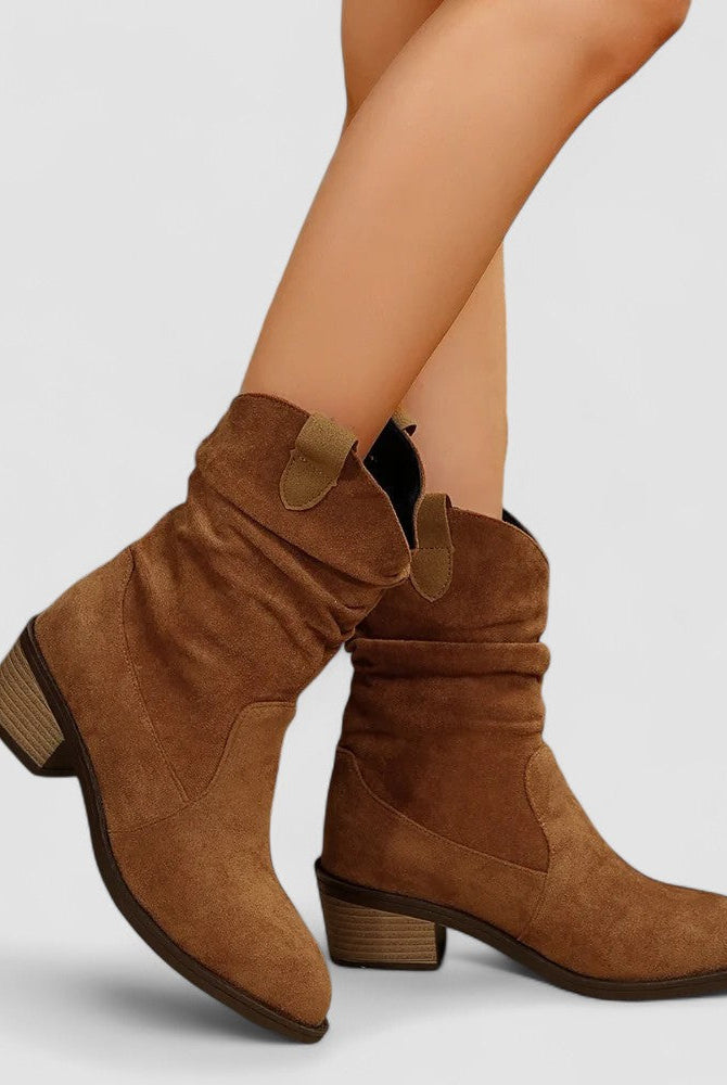 Buty Damskie Kowbojskie | Zamsz, Wygodne, Eleganckie