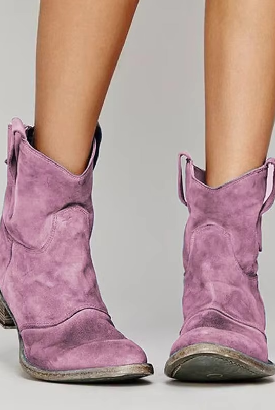 Buty damskie na obcasie | Zachodnie, spiczaste, bez sznurówek