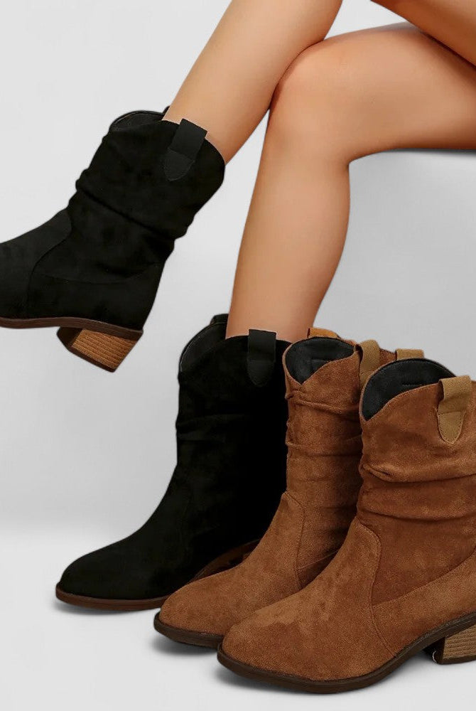 Buty Damskie Kowbojskie | Zamsz, Wygodne, Eleganckie