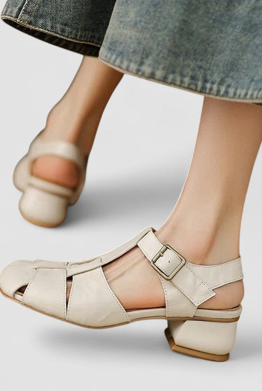 Buty Mary Jane | Gruba Pięta, Kwadratowy Nos | Ortopedyczne