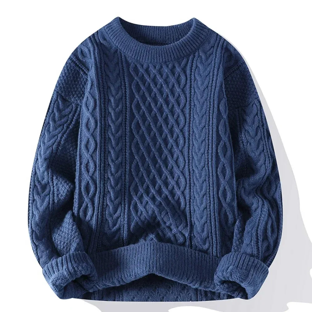 Sweter świąteczny męski | Dzianinowy, okrągły dekolt | Na Boże Narodzenie