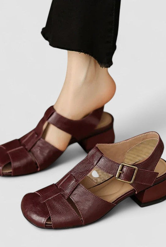 Buty Mary Jane | Gruba Pięta, Kwadratowy Nos | Ortopedyczne