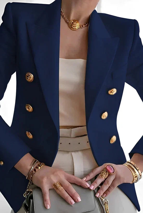 Blazer damski | Zabudowanie proste, ramiona strukturyzowane