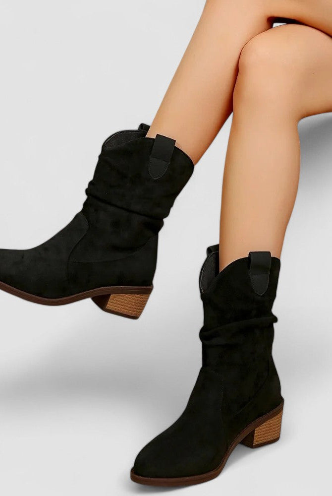 Buty Damskie Kowbojskie | Zamsz, Wygodne, Eleganckie