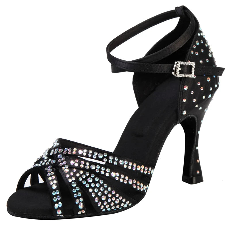 Buty taneczne łacińskie damskie na obcasie 7,5cm