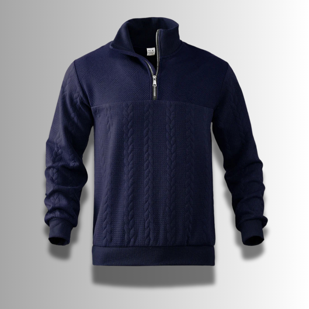 Męski sweter z wełny merino – wysokiej jakości – elegancki – ciepły