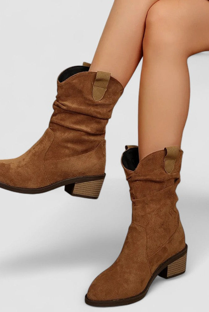 Buty Damskie Kowbojskie | Zamsz, Wygodne, Eleganckie