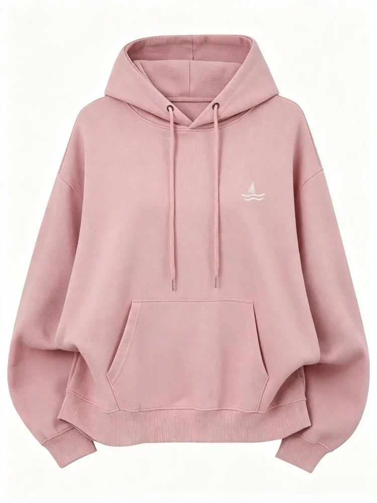 Bluza Damska Oversize Męska Uniseks Kaptur Haft