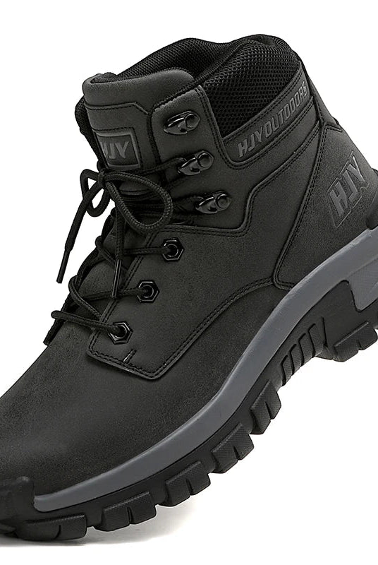 Męskie wysokie buty trekkingowe - antypoślizgowe - do pracy na zewnątrz
