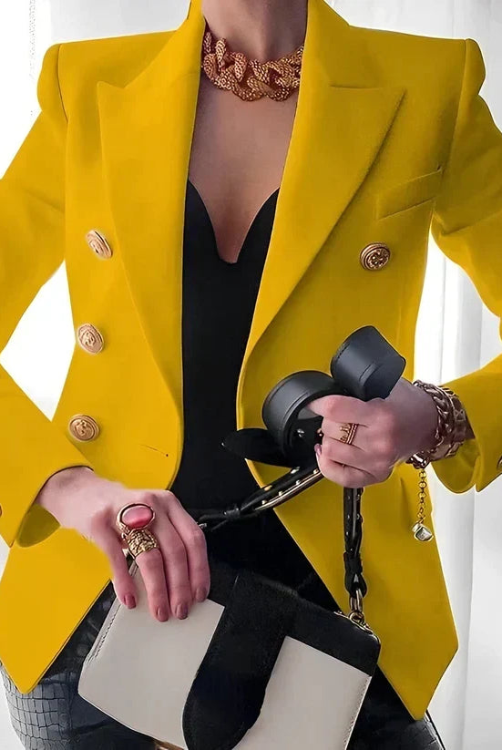 Blazer damski | Zabudowanie proste, ramiona strukturyzowane