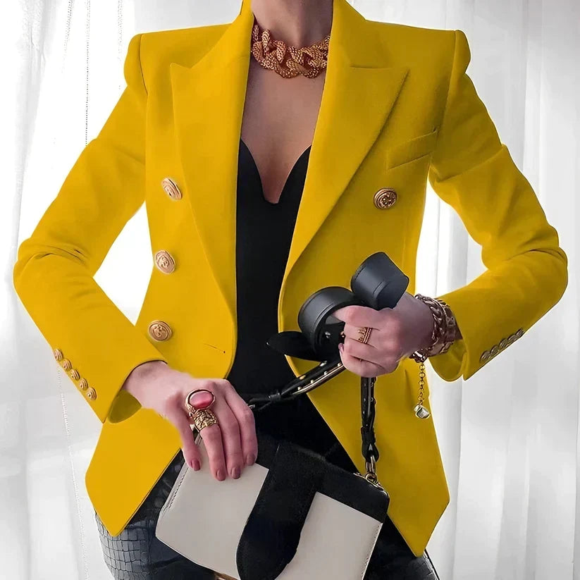 Blazer damski | Zabudowanie proste, ramiona strukturyzowane