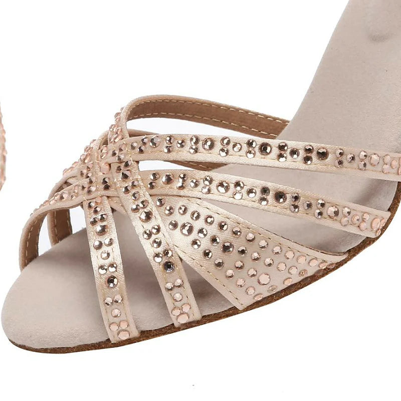 Buty taneczne łacińskie damskie na obcasie 7,5cm