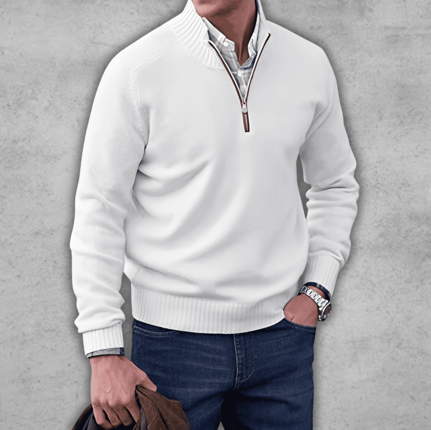 Elegancki męski sweter - z bawełny