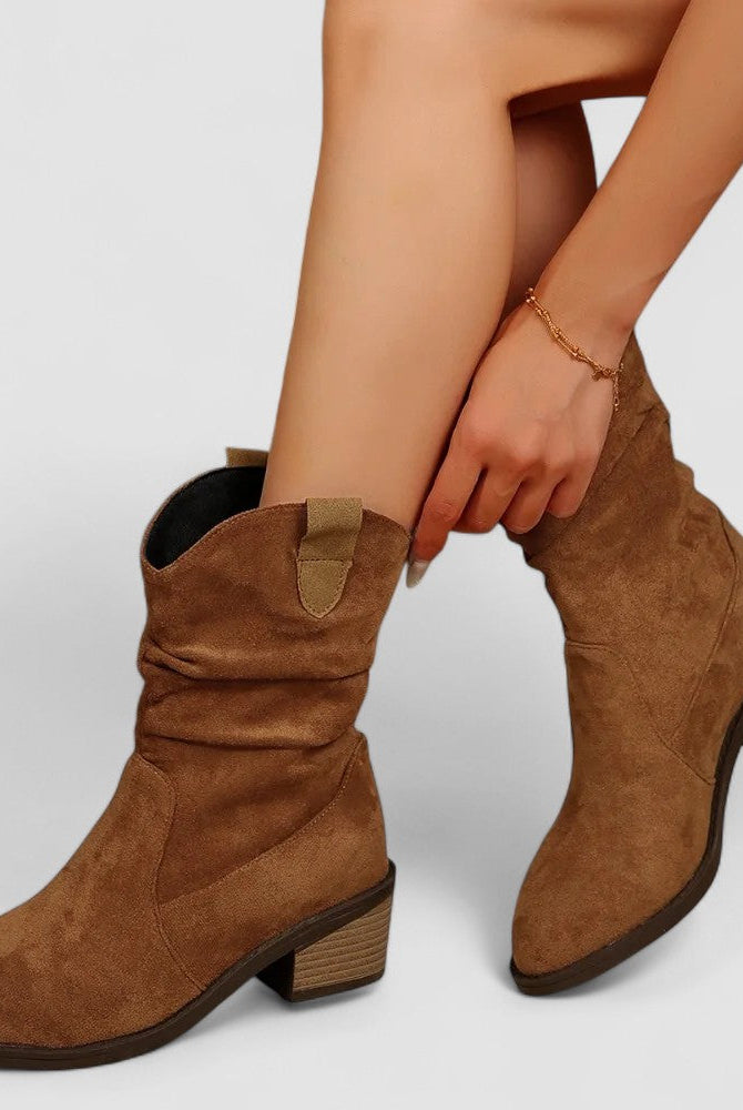 Buty Damskie Kowbojskie | Zamsz, Wygodne, Eleganckie