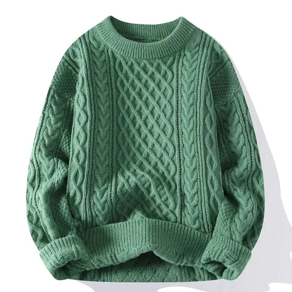Sweter świąteczny męski | Dzianinowy, okrągły dekolt | Na Boże Narodzenie