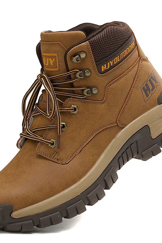 Męskie wysokie buty trekkingowe - antypoślizgowe - do pracy na zewnątrz