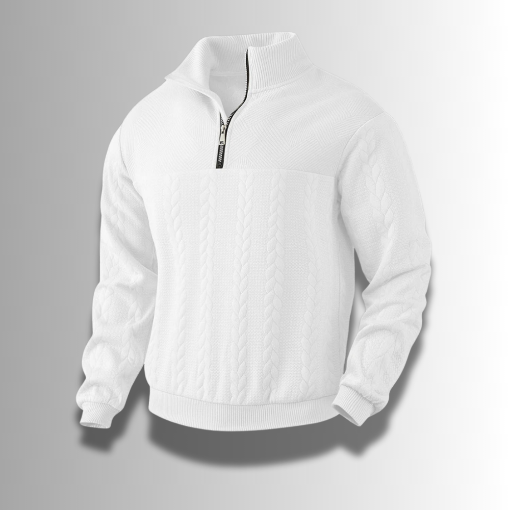 Męski sweter z wełny merino – wysokiej jakości – elegancki – ciepły
