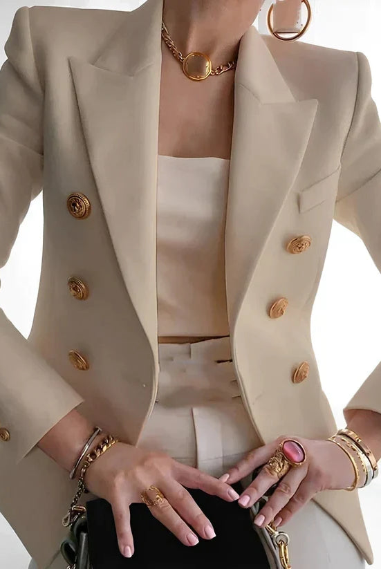 Blazer damski | Zabudowanie proste, ramiona strukturyzowane