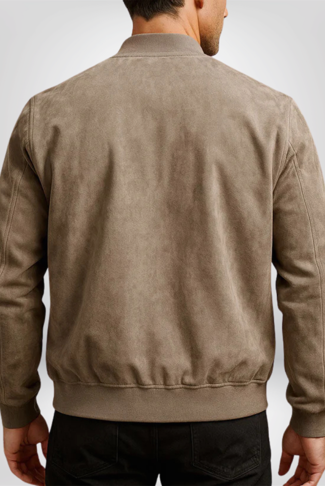 Kurtka Skórzana Męska Bomber | Dopasowany Krój, Minimalistyczny Design