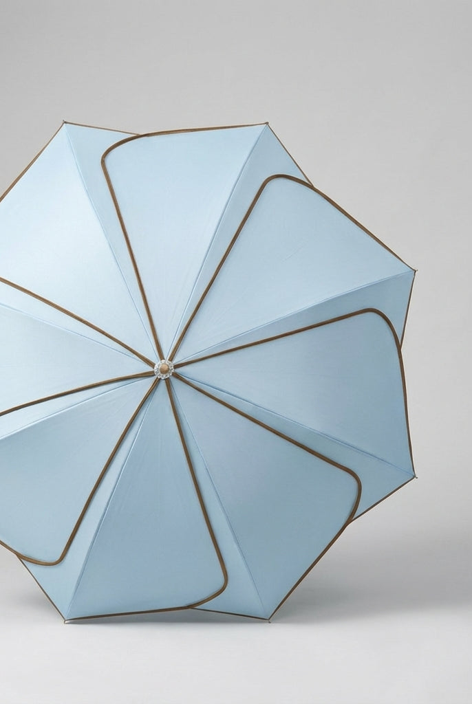 Parasol damski kwiatowy | Ochrona przed deszczem i UV | Drewniana rączka