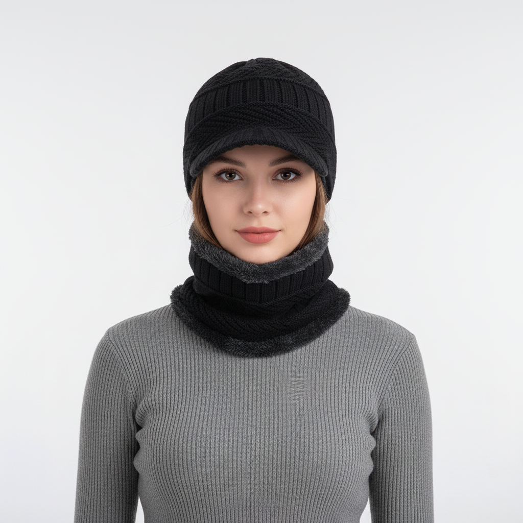 Zimowa czapka z ochroną twarzy i szyi elastyczna unisex