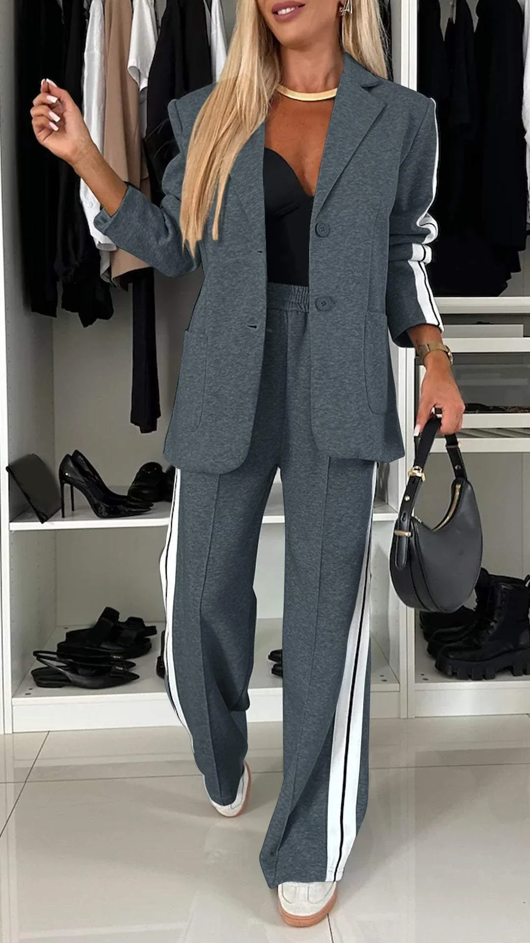 Jill - Stylowy dres damski - Komplet bluza i spodnie - Wygodny