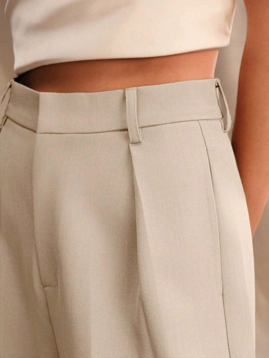Spodnie Taille Haute Jambes Larges | Damskie, Eleganckie