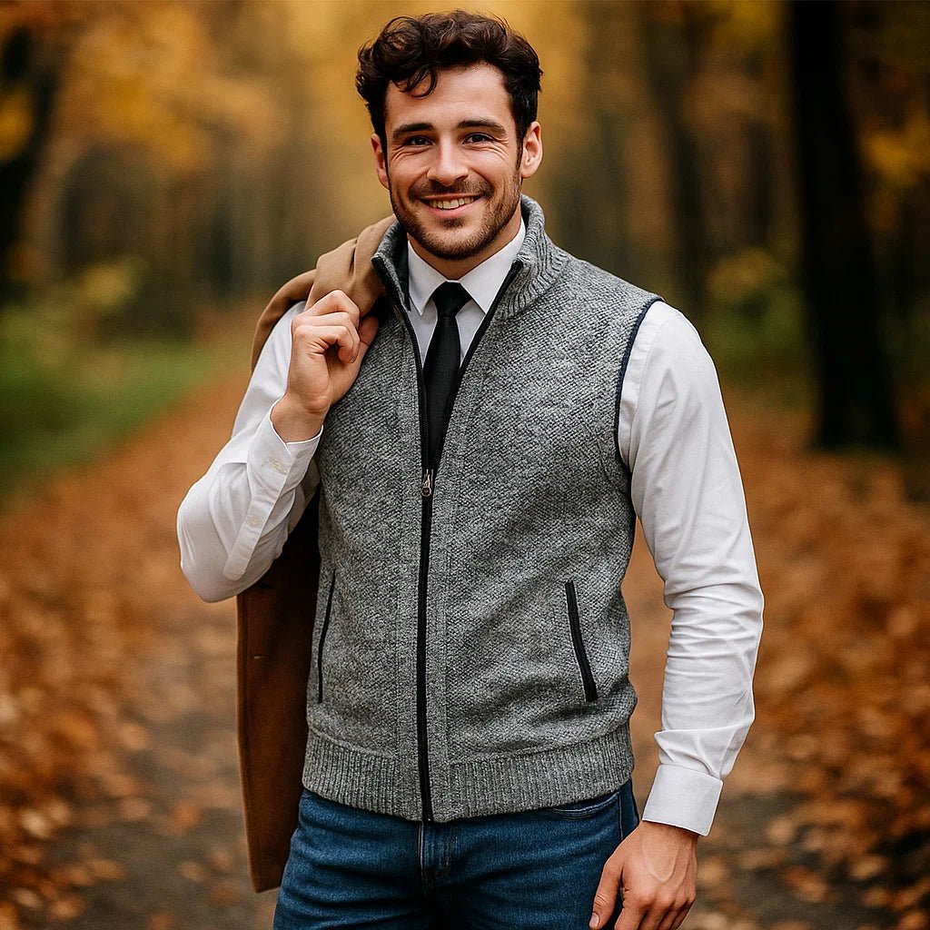 Archer - Elegancka kamizelka męska - Stylowy komfort i jakość - vivano - warszawa